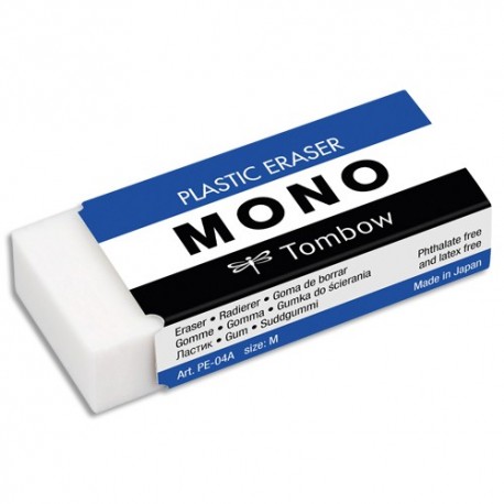 TOMBOW Gomme MONO M 19g souple pour un résultat parfait, en PVC, sans phthalates et sans latex