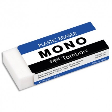 TOMBOW Gomme MONO L 38g souple pour un résultat parfait, en PVC, sans phthalates et sans latex