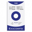 EXACOMPTA Etui de 100 fiches bristol non perforées 75x125mm (A7) unies Blanc