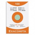 EXACOMPTA Etui de 100 fiches bristol non perforées 105x148mm (A6) quadrillées 5x5 assortis
