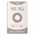 EXACOMPTA Etui de 100 fiches bristol non perforées 125X200mm quadrillées 5x5 Blanc