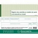EXACOMPTA Registre piqûre contrôle de santé et sécurité au travail. Format 24x32cm 20 pages