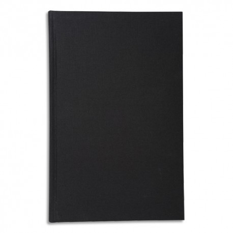 EXACOMPTA Registre folioté format 25,5x39cm 400 pages 90g quadrillées 5x5. Toilé. Coloris noir