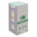 POST-IT® Notes Post-it Recyclées Nature. 76 x 76 mm. 16 blocs, 100 F. Ass : vert, rose, bleu, jaune.