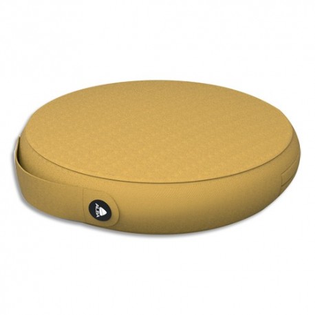 ALBA Coussin ergonomique ERGOPAD jaune diam 35 cm gonflable en polychlorure de vinyle, poignée intégrée