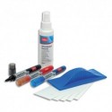 NOBO Kit pour tableau blanc : 4 marqueurs, 1 effaceur, 1 spray nettoyant, 1 microfibre