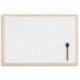 BI-SILQUE Tableau blanc magnétique, surface en acier laqué, cadre en bois de pin. Format 40x30 cm