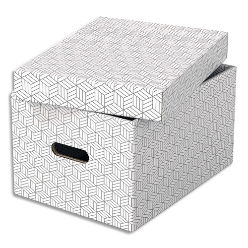 ESSELTE Boîte de rangement/cadeau, lot de 3, format cube, gris, 628289 ≡  CALIPAGE