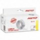 METO boite de 6 rouleaux étiquettes Meto 22x12mm blanches sinusoïdales adhésif permanent