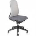 Fauteuil Souly synchrone ergonomique et design avec assise grise et dossier résille grise