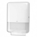 TORK Distributeur pour essuie-mains pliés en V/C H3 Dim. L33,3 x H43,9 x P13,6 cm blanc semi transparent