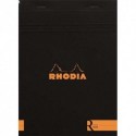 Bloc "coloR" agrafé Rhodia en-tête 140 pages lignées Couverture rembordée noire