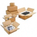 EMBALLAGE Paquet de 20 caisses américaine simple cannelure en kraft écru - Dimensions : 60 x 40 x 30 cm