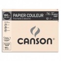 Papier dessin Canson Pochette de 12 feuilles dessin noir format 24x32cm 160 grammes