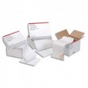 Papier listing Eco 5* - Boîte de 1250 paravents listing 240x12'' 2+0 blanc bande caroll détachable