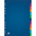 Intercalaire A4 ELBA - Jeu d'intercalaires SCHOOL LIFE 12 touches polypropylène translucide coloris assortis