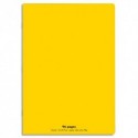 Cahier 21x29.7 (A4) 96 pages grands carreaux piqure 90g Couverture polypropylène jaune