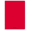 Cahier 24x32 96 pages grands carreaux piqure 90g  Couverture polypropylène rouge