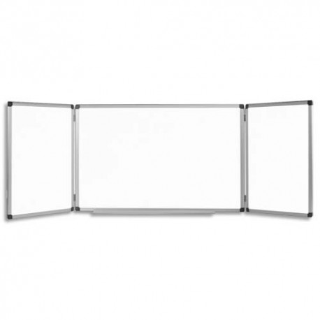 Tableau blanc Bi-Office - Tableau laqué triptyque - Dimensions : L240 x H90 cm