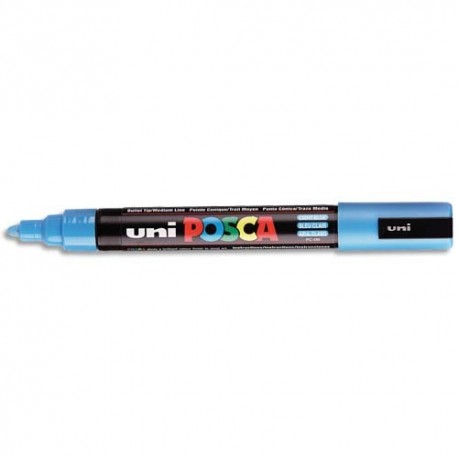Marqueur peinture Uniball Posca encre bleu clair à pigmentation et base eau pointe moyenne ogive