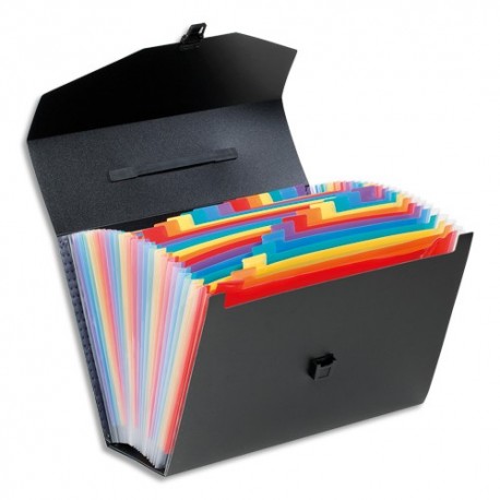 VIQUEL Valise trieur Rainbow 24 compartiments, polypro 10/10e, noir intérieur multicolore