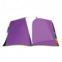 Porte vues VIQUEL - Protège-documents RAINBOW 12 onglets couleur. Format A4 , coloris noir