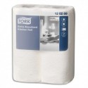 TORK Paquet de 2 rouleaux Essuie-tout Premium Extra absorbant gaufré 2 plis 64 formats 23 x 25 cm