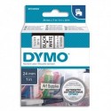 DYMO Cassette D1 (53713) ruban impression noir sur fond blanc 24mm x 7m pour étiqueteuse Dymo