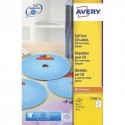 Etiquette AVERY L7760 - Boîte de 50 étiquettes laser couleur pour CD et DVD L7760-25
