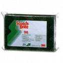 SCOTCH-BRITE Tampon récurant vert récurant puissant et résistant - Dim. 15,8 x 0,8 x 9,5 cm