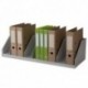 PAPERFLOW Trieurs 10 cases fixes pour classeurs à levier standard - Dimensions L89,7 x H21 x P29 cm gris
