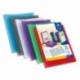 Protège document 80 vues  Coloris assortis : Incolore-Bleu- Violet-Rouge-Vert