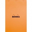 Bloc de direction Rhodia couverture orange 80 feuilles détachables format A4+ réglure ligné+marge