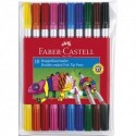 Feutre de coloriage Faber Castell Double pointe : fine & moyenne pochette de 10 feutres dessin Coloris assortis