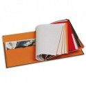 OXFORD Cahier FILINGBOOK spirales 200 pages perforées 80g lignée 6mm 21x31,8cm Couverture polypro  orange