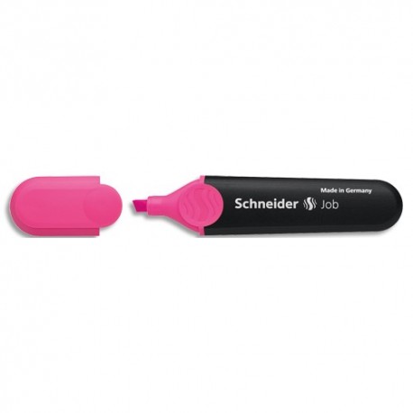 Surligneur Schneider JOB 150 (rechargeable) pointe biseautée, encre rose