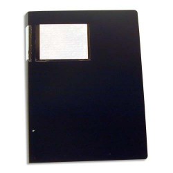 Porte vues ELBA - Protège-documents en polypropylène 40 vues format A3 noir couverture 8/10e pochettes 6/100e