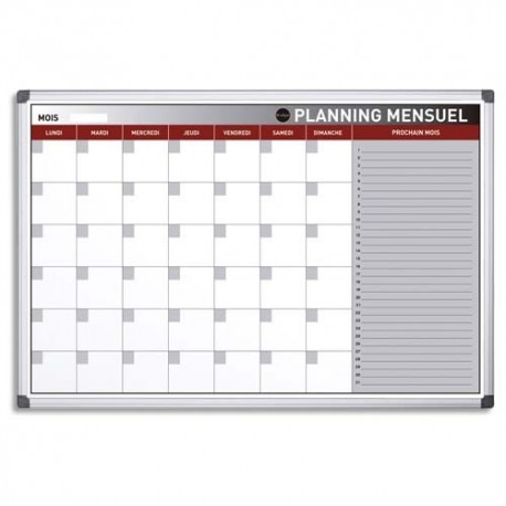 Planning mensuel perpétuel effaçable - 90 x 60 cm