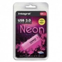 INTEGRAL Clé USB 3.0 Neon 64Go Rose INFD64GoNEONPK3.0+ redevance