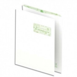 OXFORD Boîte de 500 pochettes recyclées extra blanches 90g format C4 (229x324) avec fenêtre 50x100 mm