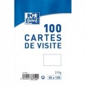 OXFORD Boîte de 100 cartes de visite 210g, format 82x128 mm