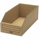 EMBALLAGE Paquet de 50 bacs à bec de stockage en carton brun - Dimensions : L15,1 x H11,2 x P30,1 cm