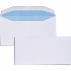Enveloppe blanche Neutre Boite 1000 mise sous pli automatique 80g format DL2 (114x229)