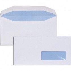 Enveloppes blanches mise sous pli automatique 80g DL2 boîte de 1000