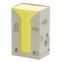 Notes repositionnables Post-it Tour composée de blocs de 100 feuilles 100% recyclé Coloris jaune