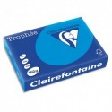 Ramette papier couleur A4 Clairefontaine Trophée 160g 250 feuilles couleur bleu turquoise