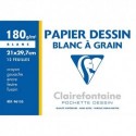 Papier dessin Clairefontaine pochette de 12 feuilles dessin blanc format A4 180 grammes