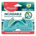 Rapporteur 180° 12 cm matière plastique incassable Maped