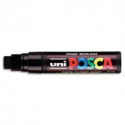 Marqueur peinture Uniball Posca encre blanche à pigmentation et base eau pointe extra large noir