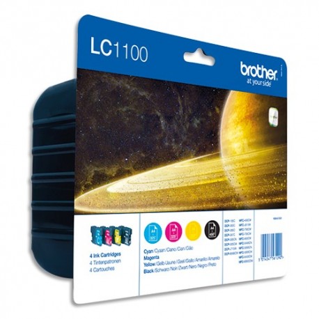 BROTHER LC-1100 (LC1100) Value Pack jet d'encre N/C/M/J LC1100VB1P